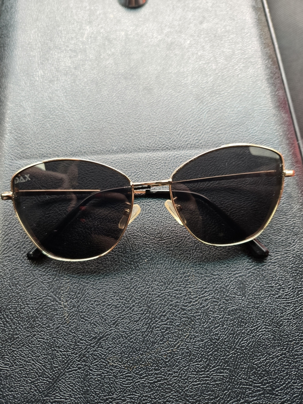 Dax Classic Gold Frame Black Lens Women's Sunglasses